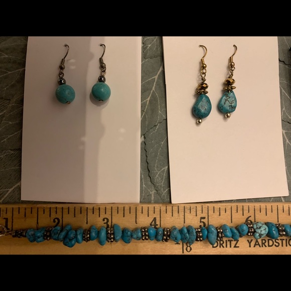 Turquoise Tear Drop necklaces - Picture 7 of 13